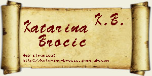 Katarina Broćić vizit kartica